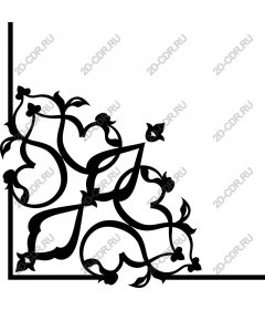  Elegant corner floral pattern