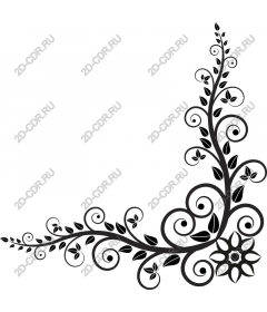 Ornamental floral corner