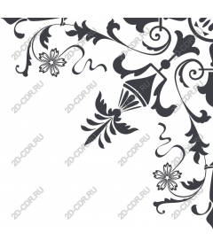  Elegant floral ornament