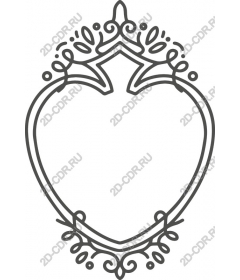 Exquisite frame in the shape of a heart