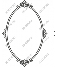 Exquisite oval frame