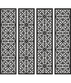 Decorative ornamental panel - set of four intricate