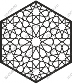 Hexagonal geometric pattern with star