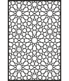  Elegant geometric pattern with stars
