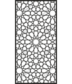  Complex geometric pattern in the shape of a star