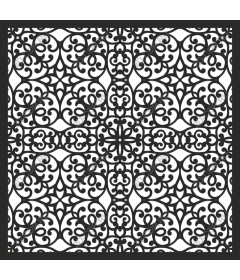 The intricate floral pattern