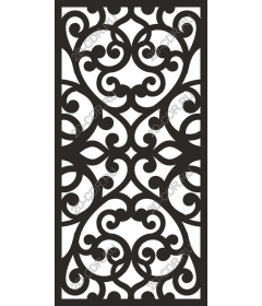  Elegant scrolling floral pattern