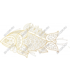  Elegant gold contour fish