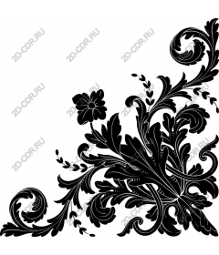  Elegant black floral pattern