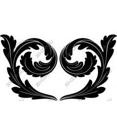  Elegant black leaf stroke