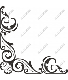  Elegant floral corner ornament