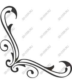  Elegant swirl decorative ornament