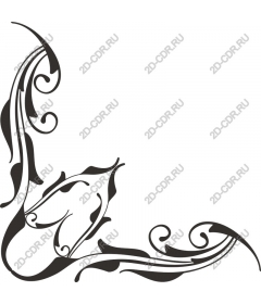  Elegant floral corner ornament