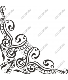  Elegant corner floral ornament