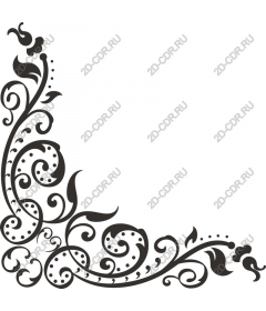  Elegant floral corner ornament