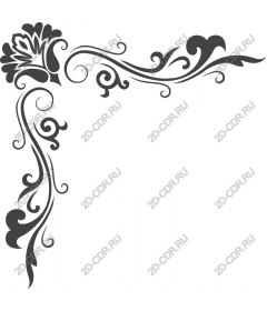  Elegant floral corner ornament