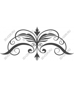  Elegant floral ornament in the form of curls