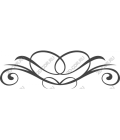  Elegant ornament in the form of a curl in the shape of a heart