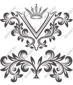 Floral ornament in the form of a crown