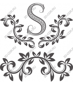 Элегантная цветочная монограмма «S»