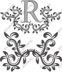  Elegant floral letter "R"