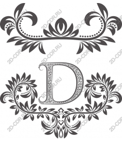  Elegant monogram letter D