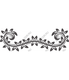 Vintage-inspired floral scroll