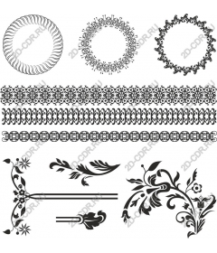  Elegant floral decorative set
