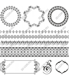  Collection of elegant decorative frames and borders