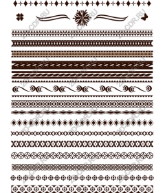  Collection of elegant ornamental borders and dividers