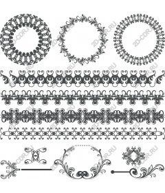 Элегантный набор декоративных элементов
