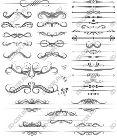  Collection of elegant decorative ornaments and dividers