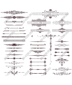  Elegant set of ornamental borders and dividers