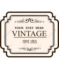 Vintage label with name