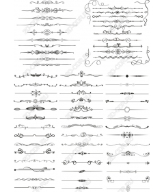 Элегантный набор бордюров и завитушек