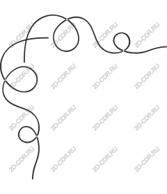  Причудливое линейное искусство Flourish