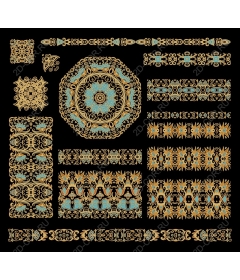  Collection of elegant decorative patterns