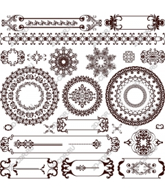  Collection of elegant ornaments and frames