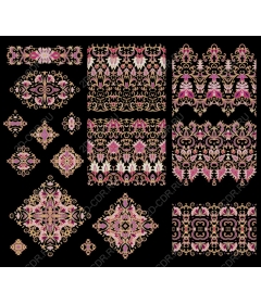 Exquisite floral and geometric set