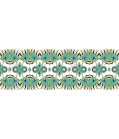  Elegance in turquoise and gold colors seamless pattern