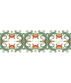 Vintage floral pattern with curls