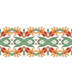  Bright, intricate decorative motif
