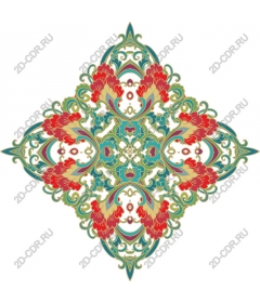  Bright floral mandala