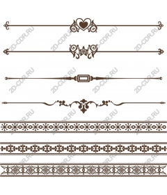  Elegant collection of vintage ornamental borders and dividers