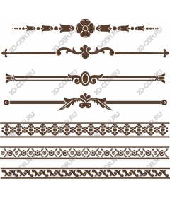  Elegant set of decorative borders