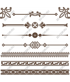  Collection of elegant ornamental borders and dividers
