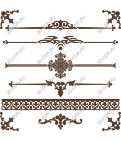  Elegant decorative dividers - set fancy flourishes