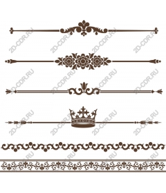  Elegant decorative set for borders