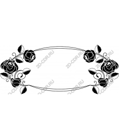 Decorative frame "Black rose"