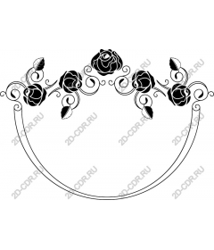 Decorative frame "Black rose"